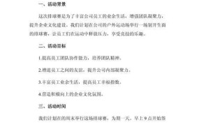 排球比赛策划书撰写技巧，提高赛事质量