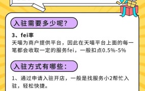 天猫入驻条件及费用2024，如何提高入驻成功率？