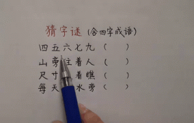 河边相会打一字，是哪个成语？