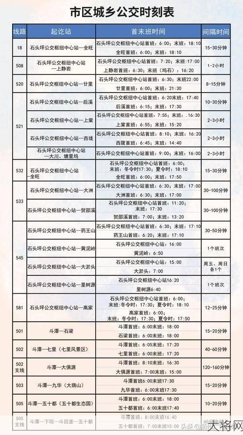 公交车轮换时刻表怎样查询？有哪些途径？-大将网