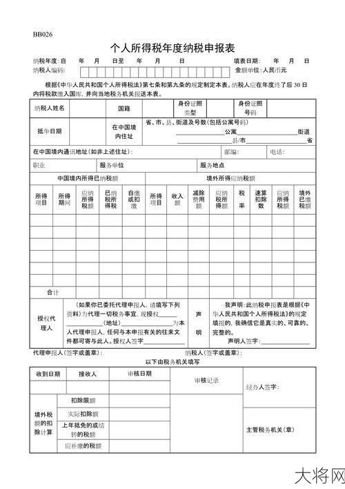 个人所得税申报表如何填写？有哪些注意事项？-大将网