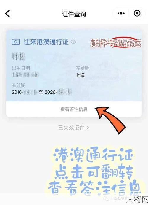 港澳通行证如何查询办理进度？有哪些快速途径？-大将网