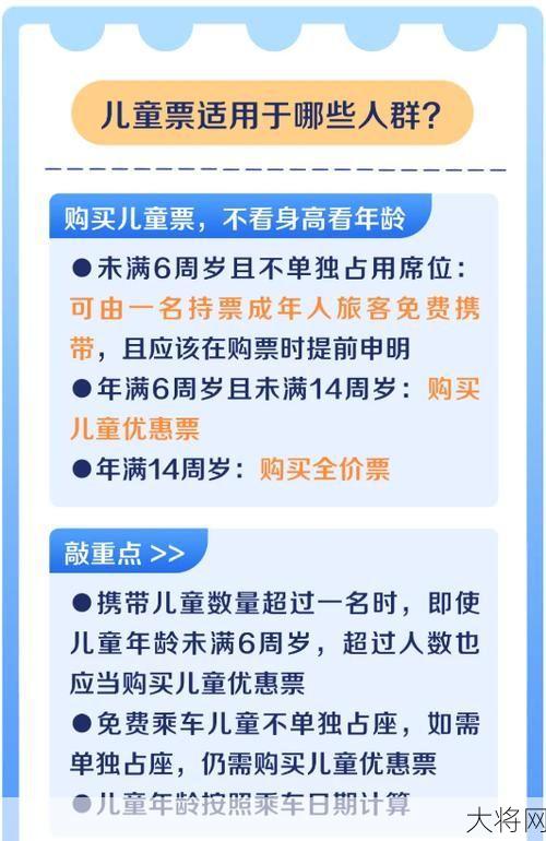 儿童坐火车新规解读，家长必看攻略！-大将网