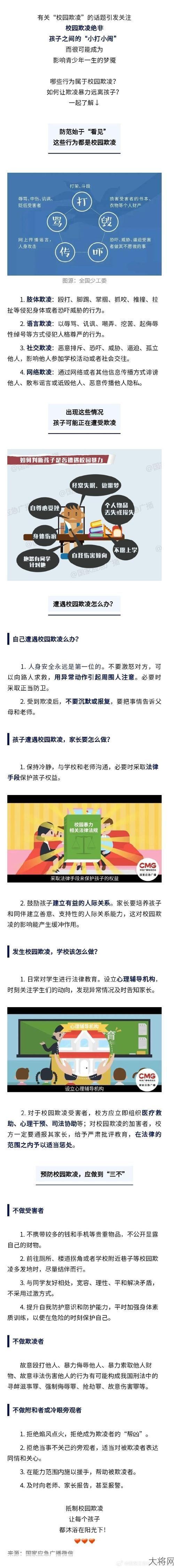 中小学生如何应对校园欺凌？家长有何建议？-大将网