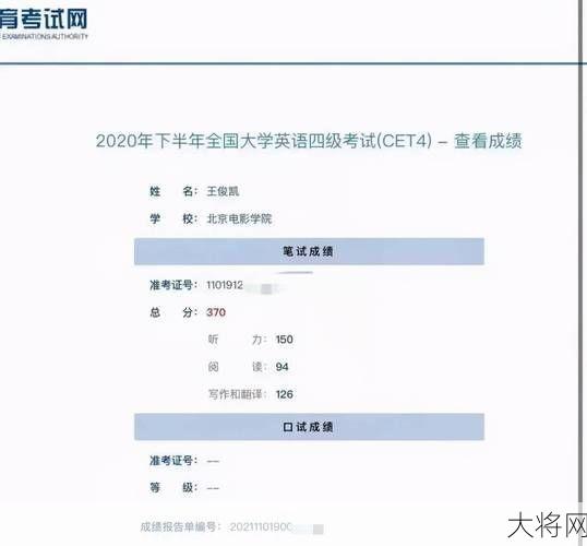 全国四级成绩查询：查询方法及注意事项？-大将网