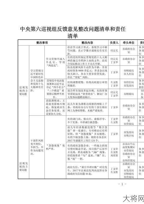 巡视组副组长级别如何划分？其职责有哪些？-大将网